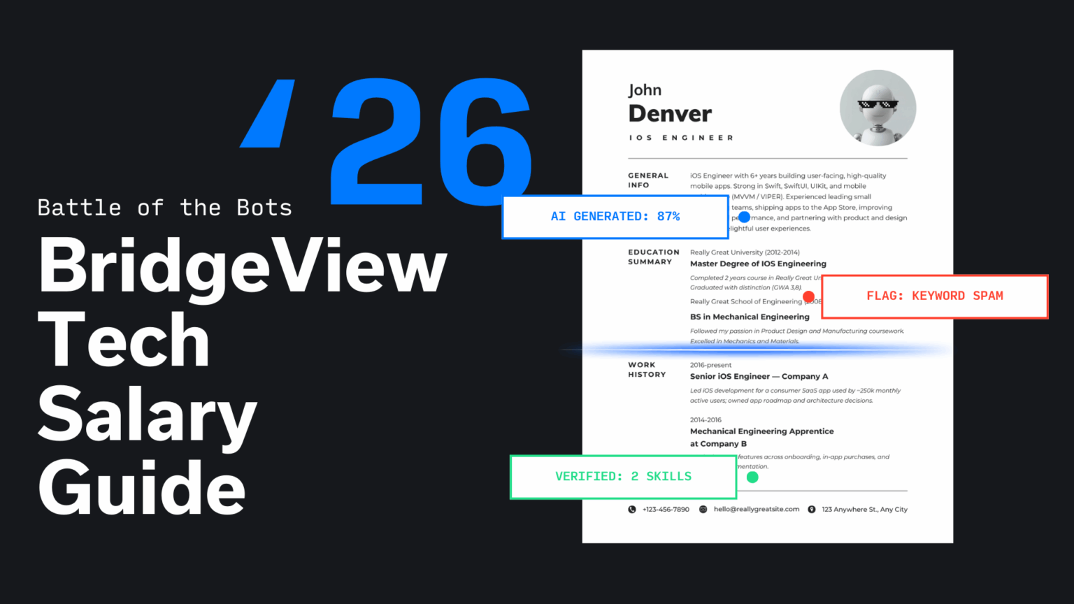 2026 BridgeView Tech Salary Guide cover