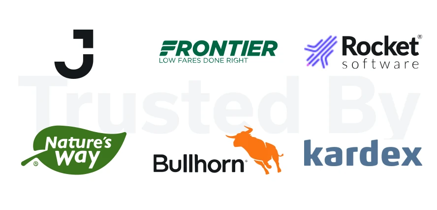 Trusted by JCPenney, Frontier, Rocket Software, Nature's Way, Bullhorn, and Kardex